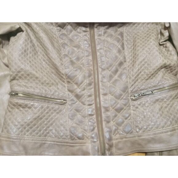 J2 Womens Quilted Dyed Bomber Jacket, Brown Medium Vegan Leather Medium - Picture 5 of 6